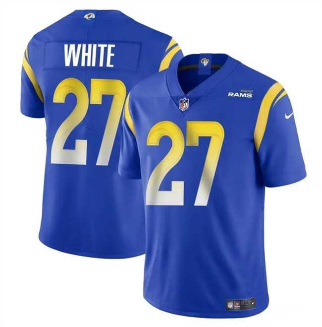 Youth Los Angeles Rams #27 TreDavious White Blue Vapor Untouchable Stitched Jersey Dzhi